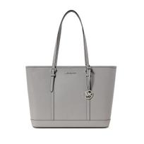 Michael Kors MK Jet Set Travel Letter Logo Pendant Tote Bag Women Tote Pearl-Gray 35T0STVL9L-081 Basic Set (Bag+Dust Bag)