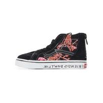 Stranger Things x Vans Sk8-Hi Zip Toddler Upside Down Baby Sneakers Black Red VN0A4BV1Y09 24.5