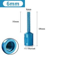 1Pcs M10 Vaccum Brazed Milling Cutter Diamond Ceramic Tile Marble Stone Slotting Clean Tool For 100 Type Angle Grinder 6 10 15mm 6mm