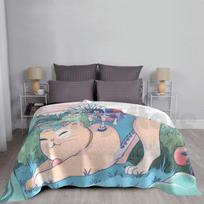 Maneki-Neko Blanket Fashion Custom He Drew Cat Kawaii Japan Luck Lucky Cat Digitalart Artdesign Neko Size: 75*100cm, Weight: 230 GSM