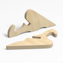 Medinis riedlenčių stovas Solidus medinis ekspozicijos stovas Stabilus atraminis snieglentė Wood beige