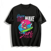 Skull Surfing Graphic Tee Enjoy The Surf For Life Casual T-Shirt Pure Cotton T-shirt S įvairiaspalvis