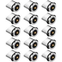 USB C Magnetic Adapter, 15Pcs Aluminum Magnetic Charging Tips, 360° Rotating Chargers Adapter Works with 1-Pin Cables, Connecteur Phone Tip Phone 15PCS