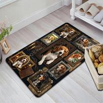 Beagle Legacy Frames Pattern Rug Floor Mat for Living Room or Bedroom Soft and Comfortable Carpet a Gift for Birthday and Holiday. 40x60cm( 15x23in ) įvairiaspalvis