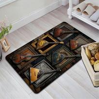 Musical Instruments Pattern Rug Floor Mat for Living Room or Bedroom Soft and Comfortable Carpet a Gift for Birthday and Holiday. 40x60cm( 15x23in ) įvairiaspalvis