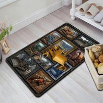 Construction Zone Rug Pattern Rug Floor Mat for Living Room or Bedroom Soft and Comfortable Carpet a Gift for Birthday and Holiday. 40x60cm( 15x23in ) įvairiaspalvis