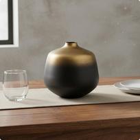 Aluminum Flower Holder Vase Decorative Narrow Neck Minimalist Home Decor for Dining Table,