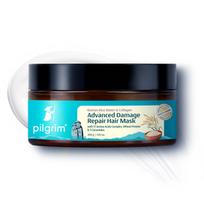 Pilgrim Unscented Korean Rice Water & Collagen Advanced Damage Repair Mask - 200ml|Deep Repair for Dry,Frizzy & Damaged Hair|With 17 Amino Acids,Wh