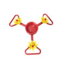 Tool-Free Hummingbird Nectar Feeder 3 Feeding Ports Outdoor Bird Feeder  Garden raudona