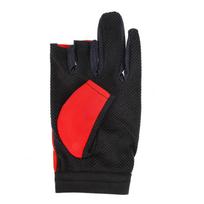2 Pairs Anti-Slip Fishing Hand Glove Fingerless Kayak Glove Durable Outdoor Sports Gloves  Camping raudona