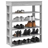 Shoe Rack, Grey Sonoma Oak, 80X30X98 Cm