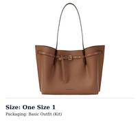 MICHAEL KORS Emilia Leather Tote Bag, Shopping Bag, Shoulder Bag Large Womens Brown 30F5GU5T7T-LUGGAGE One Size 1 ruda