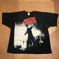 Arctic Monkeys Band T- 2XL Black Rock Indie Music Tee Distressed Japan F/S Unisex T-Shirt XXL