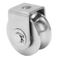 U formos griovelio ratukas Nerūdijančio plieno bėgio skriemulys stumdomoms vartams, pramoniniam vežimėliui, 48 mm skersmens Stainless steel