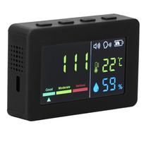 Temperature Humidity Meter High Accuracy Sensor Thermometer Hygrometer Detector with Alarm Function Back Bracket VTCO02 Black ABS