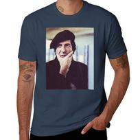 Leonard Cohen Photo In Beret Tshirt Abstract Pattern Print Top S
