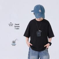 Yoyo Fairy Tale Boys' Summer Cotton Short Sleeve T-Shirt 130 juoda
