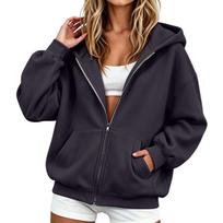 Unisex Color Zip-Up Lined Hoodie Sweatshirt for Couples L juoda