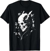 Anime Manga Skull Cyberpunk Aesthetic Techwear Harajuku T-Shirt 3XL