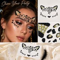 Glitter Face Stickers for Festival Party Stage Makeup Decals One Size