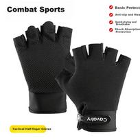 Cavalry Bicycle Gloves, Mountain Bike Summer Half-Finger Short Finger Gloves, Men's And Women's Outdoor Sports Fitness Tactical Cycling Equipment