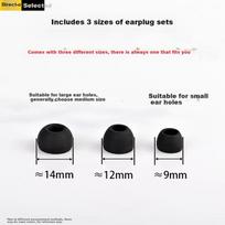 Xuanyi [12-Pack] In-Ear Silicone Ear Tips, Earbuds for Xiaomi, OPPO, Huaqiangbei, Bluetooth Headphones Accessories, Soft Rubber Eartips Covers, Black