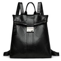 PU Backpack Women's Stitching Backpack Women's Anti-theft Handbag Student Schoolbag juoda