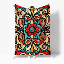 Bohemian Floral Paisley Pattern Blanket Throw Rug Decorative Bedspread Sofa Cover Home Decor 75x90cm