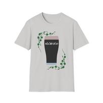St. Patrick's Day T-Shirt with Guinness Pint and Shamrock Design - Slainte! M