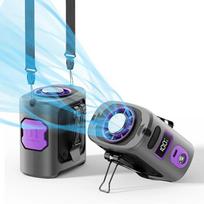 2026 New Semiconductor Cooling Waist Fan Portable USB Rechargeable Mini Air Conditioner Personal Cooler for Outdoor Work pilka spalva