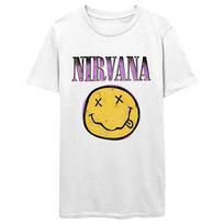 Nirvana Grunge Face Pink T Shirt S