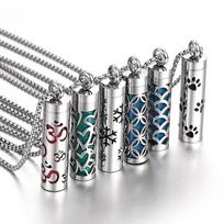 Stainless Steel Aromatherapy Necklace Diffuser Pendant Aroma Locket Perfume Essential Oil Diffuser Jewelry Accessory Matches the image