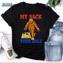 Big Foot Playing Cornhole My Sack Your Whole Vintage T-Shirt, Bigfoot Shirt, Funny Bigfoot Shirt, Cornhole Bigfoot Shirt 2XL