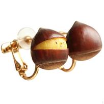Chestnuts Ear Cuff Earrings Handmade Acorn Cute for Women, Teens, Gifting, Daily Wear