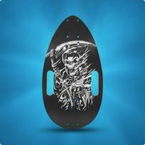 Mini Skateboard Deck PreDrilled Teardrop Carry Cutouts Sports Gear Grim Reaper