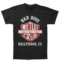Motley Crue Bad Boys Shield Mens Black T-Shirt S