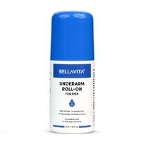 Bella Vita Organic Deo White Deodorant for Men, Natural Roll On for Dark Underarms Lightening, Long Lasting Freshness 50ml