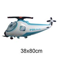 1pc 30inch Standing Helicopter Shaped Foil Balloon Birthday Airplane Balloon 4D Aircraft Balloon Boy Girl Birthday Party Decors As pictures show