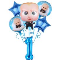New Baby Boss Boy's Favorite Birthday Party Balloon Decoration Disposable Tableware Background Cake Rack with Hand Gift