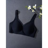 Simple Seamless Wireless Soft Support Anti Sagging Fixed Cup Bra For Women S juoda