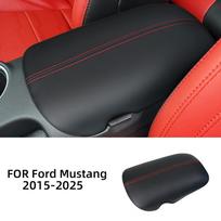 Center Console Armrest Cover for Ford Mustang 2015-2025 Interior Moulding Trim Red Wire raudona