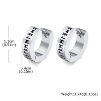 Retrol Norse Viking Runes Hoop Earrings for Men, Classic Celtic Knot Stainless Steel Huggies Earrings, Punk Cool Jewelry Gifts