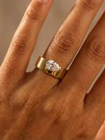 925 Silver Minimally Designed Water Drop Zircon Wide Ring For Women Engagement Wedding Luxury High Quality Fine Jewelry 6
