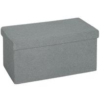 Storage Stool, Upholstered Bench with Storage and Lid for Living Room, Bedroom, Hallway, Dark Grey 76 x 38 x 38 cm tamsiai pilka spalva
