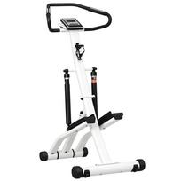 STEPPER with 12 Resistance Levels, LCD Display, 2 Wheels, 80 cm x 61 cm x 134 cm, White + Black 80 x 61 x 134 cm