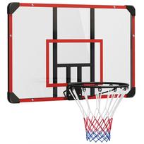 Basketball Hoop for Wall Mounting, Indoor/Outdoor, Sturdy PC Backboard, Nylon Net, Steel Rim, 113x61x73 cm 113 x 61 x 73 cm