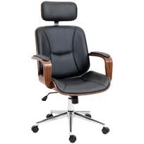 Office Chair, Ergonomic Desk Chair with High Backrest, Removable Headrest, for Home Office, Black 66 x 65 x 125 cm juoda