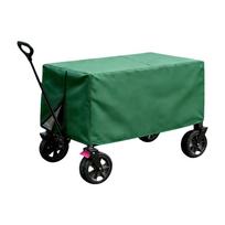Rectangle Wagon Protective Cover Waterproof Folding Cart Cover Camping Cart Dust Cover  Backyard žalia