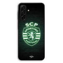 Coque Pour Samsung Galaxy A56 SCP sporting portugal lumineux fond noir Maniacase juoda