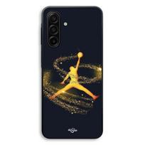Coque Pour Samsung Galaxy A56 Jordan logo poudre filante dorée Maniacase juoda